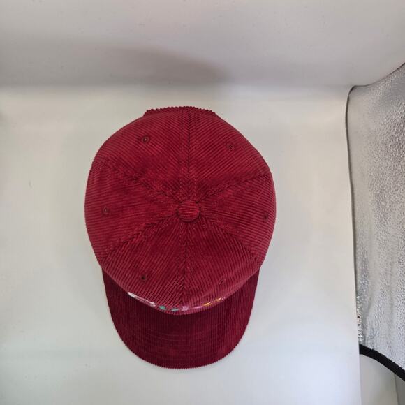 Coca Cola Red Corduroy Hat Multicolor Coke Logo Adjustable Strapback Cap - Picture 5 of 7